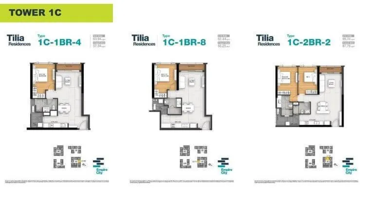 sơ đồ căn hộ Tilia Residences 