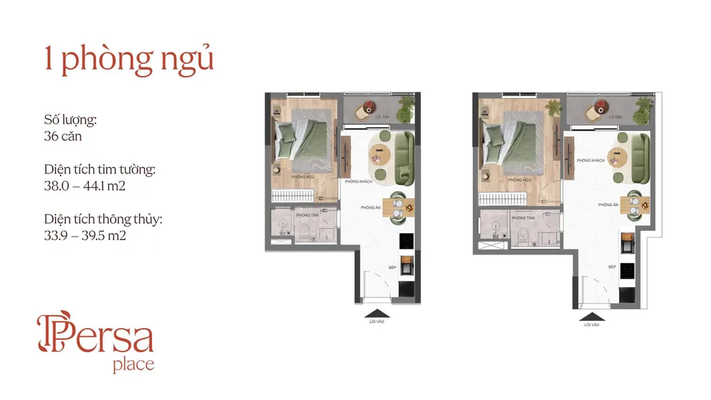 layout thiết kế 1 phòng ngủ