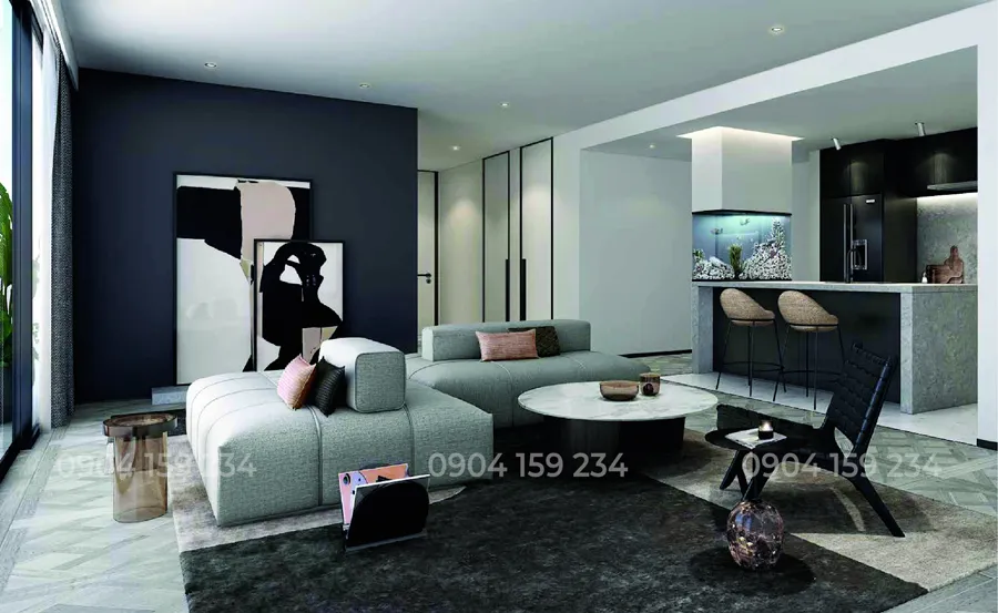 Phoi canh can ho 2 phong ngu narra residences empire city