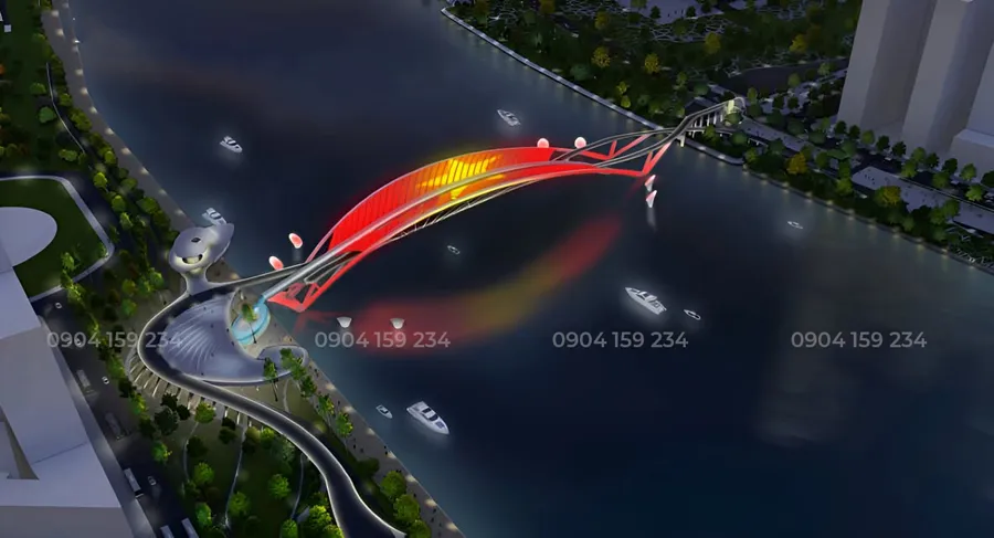 phoi canh cau di bo thu thiem qua song sai gon