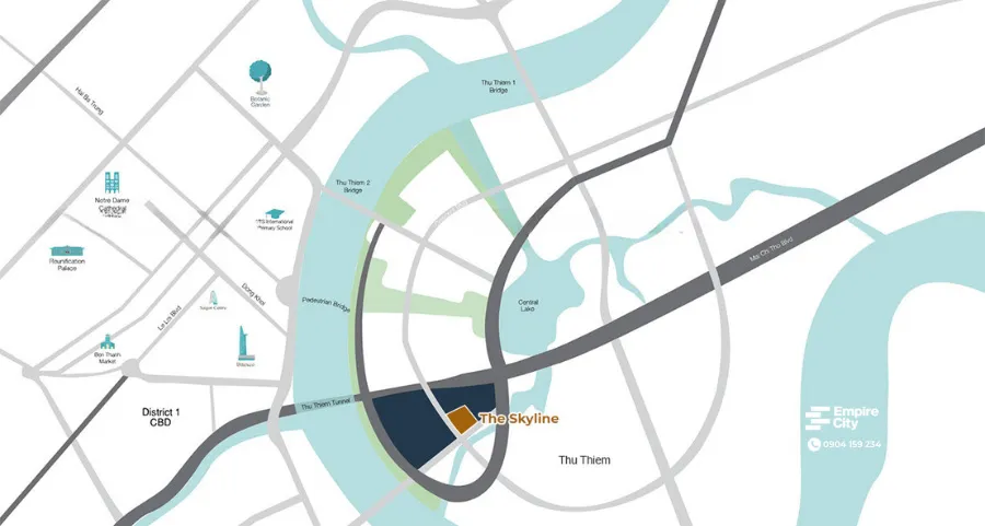 Vị Trí The Skyline MU3 Empire City
